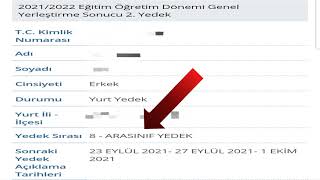 KYK YURT ÖSYM YEDEK VE ARASINIF YEDEK NE DEMEK [upl. by Furlani]