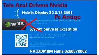 Tela Azul Drivers Nvidia Pc Antigo [upl. by Oinesra]