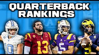 2024 NFL Draft Quarterback Rankings  This Is A VERY Controversial Quarterback Class [upl. by Aivon]