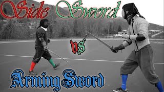 Arming Sword vs Sidesword  Christmas Sparring 2019 [upl. by Enelloc]