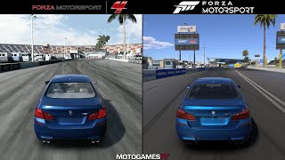 Forza Motorsport 4 vs Forza Motorsport 2023  2012 BMW M5 at Sunset Peninsula Full Circuit [upl. by Jordans]