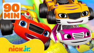 Blaze and the Monster Machines  90 MINUTOS de misiones y rescates de Blaze 🚗  Nick Jr en Español [upl. by Yesdnil]