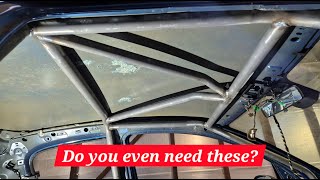 DIY Roll Cage For Beginners Part 8  Finishing Roof Bars Worlds Cheapest Race Car Part 14 [upl. by Aihsotan]