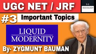 Zygmunt Baumans Liquid Modernity  SGSOCIOLOGY  jrf sociology [upl. by Nirda]