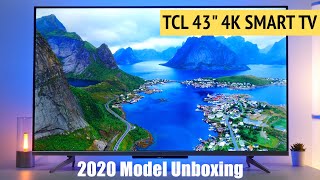 TCL 43quot AI 4K Ultra HD Smart Android LED TV Unboxing Features Apps [upl. by Alakim349]