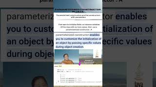 Parameterised Constructor Java constructor constructor Java [upl. by Gambrell144]