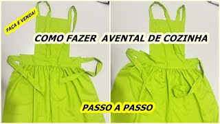 AVENTAL DE COZINHA SIMPLES E FÁCIL DE FAZER FAÇA VOCÊ MESMO [upl. by Kepner]