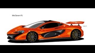 How To Draw The McLaren P1 MS Paint [upl. by Bloomer]