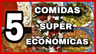 Comidas Súper Económicas 5 Comidas sencillas parati fypシ゚ viral recetas comida [upl. by Per77]