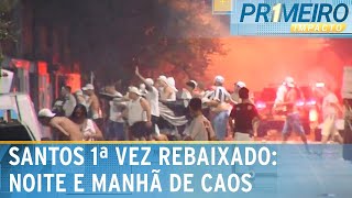 Santos rebaixado torcedores vandalizam carros e ônibus após queda  Primeiro Impacto 071223 [upl. by Bernete]