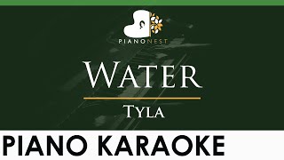 Tyla  Water  LOWER Key Piano Karaoke Instrumental [upl. by Egwin]