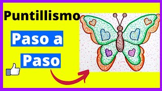 🦋 Puntillismo PASO a PASO para Principiantes ● Técnica de PUNTILLISMO [upl. by Rodoeht]