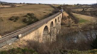 Un TER passe sur le viaduc des Brasses Ã Langogne [upl. by Anircam411]