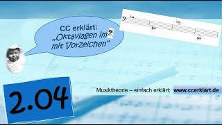 Musiktheorie einfach erklärt 24  Oktavlagen im Bassschlüssel und Vorzeichen wwwccerklärtde [upl. by Benco581]