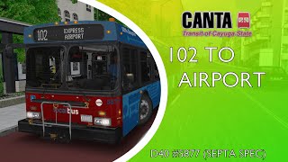 OMSI 2 Cayuga Route 102 to International Airport SEPTA Spec D40 5877 [upl. by Shirl596]