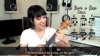 KISS FROM A ROSE Seal  UKULELE Play Along Lyrics  Chords [upl. by Atiner]