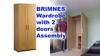 IKEA BRIMNES 2 doors wardrobe Assembly [upl. by Outlaw]