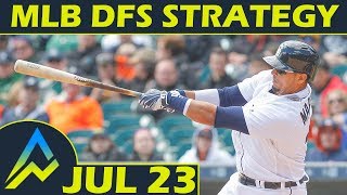 MLB DFS Strategy  Monday 723  FanDuel amp DraftKings  Awesemocom [upl. by Delbert856]