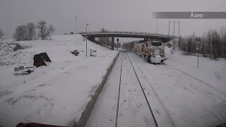 Drivers Eye View TrondheimMosjøen in a winter wonderland Di4 [upl. by Hasseman72]