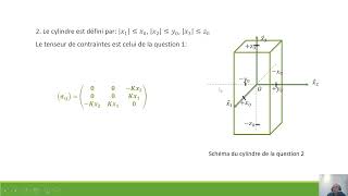 Exercices corrigéstenseur des contraintes [upl. by Akissej]