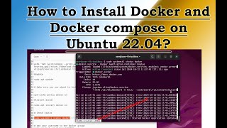 How to Install Docker and Docker compose on Ubuntu 2204 [upl. by Christoffer668]