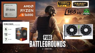 AMD Ryzen 5 5600G GTX 1660 Super PUBG FPS Test All Settings 1080p 1440p with 165hz Season 27 [upl. by Sherborne]