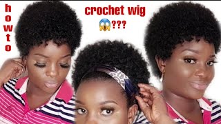 comment faire une perruque sans closure  crochet wig  short wig  coupe afro 😊 Nys 01 [upl. by Teressa]