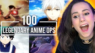 SINGER REACTS to 100 Legendary Anime Openings  FIRST TIME REACTION [upl. by Agate835]