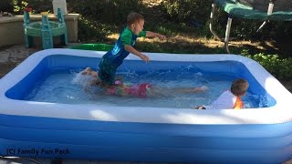 Intex Swim Center Family Inflatable Kiddie Pool Review [upl. by Nnaear781]