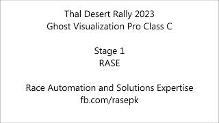 Thal Desert Rally 2023 Ghost Visualization With Speed and Distance Graph Pro Class C [upl. by Ylenaj]