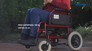 SILLA DE RUEDAS MOTORIZADA con plegado super compacto S1105PL [upl. by Ardnoid]