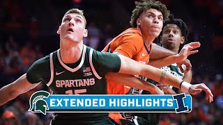 Michigan State at Illinois  Extended Highlights  Big Ten Mens Basketball  Jan 11 2024 [upl. by Esirehs847]