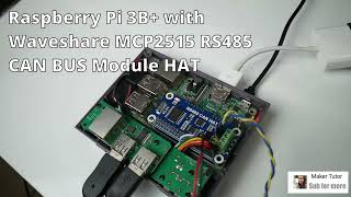 RS485 CAN BUS HAT MCP2515 Raspberry pi and Arduino [upl. by Inaoj898]