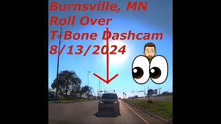 Roll Over TBone Accident Caught on 4k Dashcam Burnsville Minnesota shorts [upl. by Niatirb]