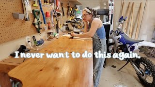 VLOG  refinishing a 4 poster bed and starting craft storage [upl. by Wyndham]