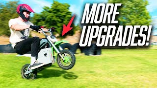 72v RAZOR sx500 gets more mods and upgrades  Razor electric pit bike build [upl. by Stanfield]