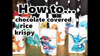 how to make chocolate covered rice crispy treats rkt [upl. by Ridley]