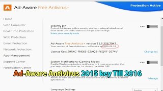 ADAware antivirus Full Verion 2015 key Till 2016  Key Activated  100 full365daysFREE DOWNLOAD [upl. by Okia]