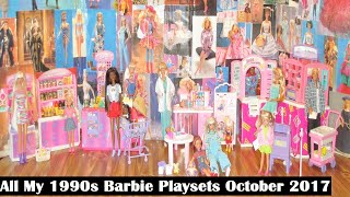 All My 1990s Barbie Playsets October 2017 [upl. by Rothmuller]