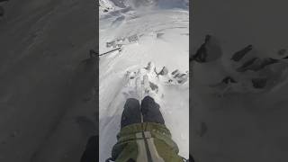 Artificial freeride playground  packed avalanche barriers 🙏❄ [upl. by Dragelin]