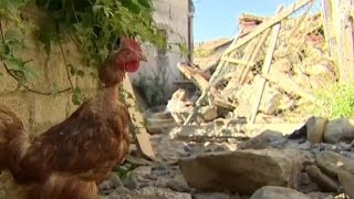 Earthquakeravaged Italian village in ruins [upl. by Flessel]