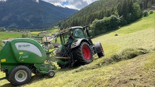 Pressen im Steilen 2024 Baling on the steep slopes [upl. by Aihsemak844]