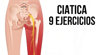 9 EJERCICIOS para aliviar la CIATICA sin importar su origen fisioterapiatualcance [upl. by Gerek]