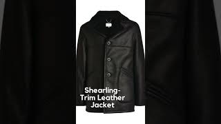 High Quality ShearlingTrim Leather Jacket [upl. by Irish653]