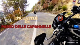 PASSO DELLE CAPANNELLE  SUZUKI GSXS1000 chased by YAMAHA MT09  POV  4K [upl. by Magan]