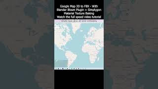 Google Map 3D to FBX  With Blender Blosm Plugin  Simplygon Material Texture Baking [upl. by Adalheid106]