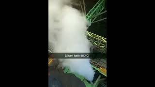 Furnace Steam  Boiler Steam  Superheated Steam At 800°c  Steel Mill Furnace  Steam  Smoke [upl. by Dyrrej]