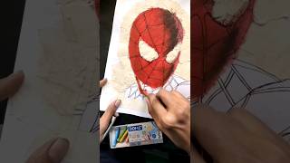 how to draw spider man shorts shortsfeed spider [upl. by Einnaf]