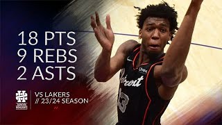 James Wiseman 18 pts 9 rebs 2 asts vs Lakers 2324 season [upl. by Landel]