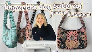 DIY baguette shoulder bag tutorial free pattern [upl. by Nabru]